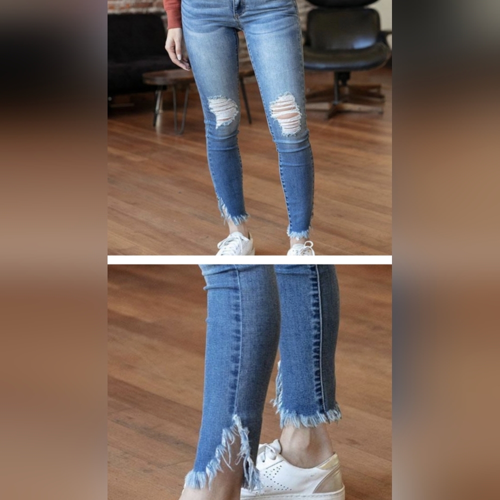 G&L frayed hem jeggings